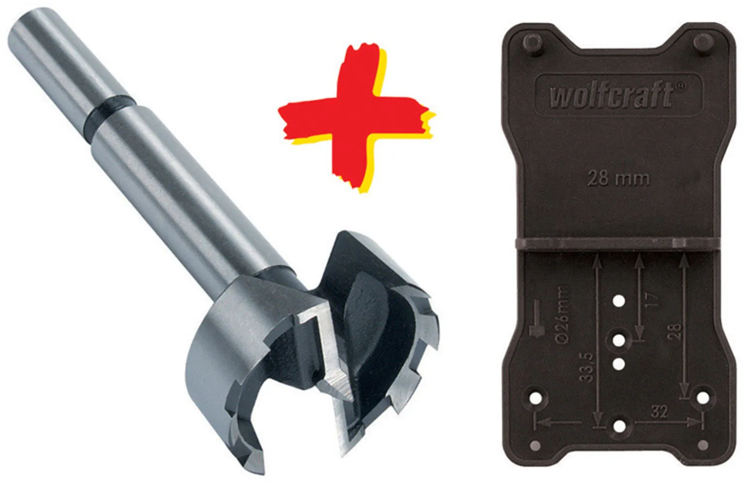 Wiertło Forstnera 35/90 z szablonem Wolfcraft WF8728000
