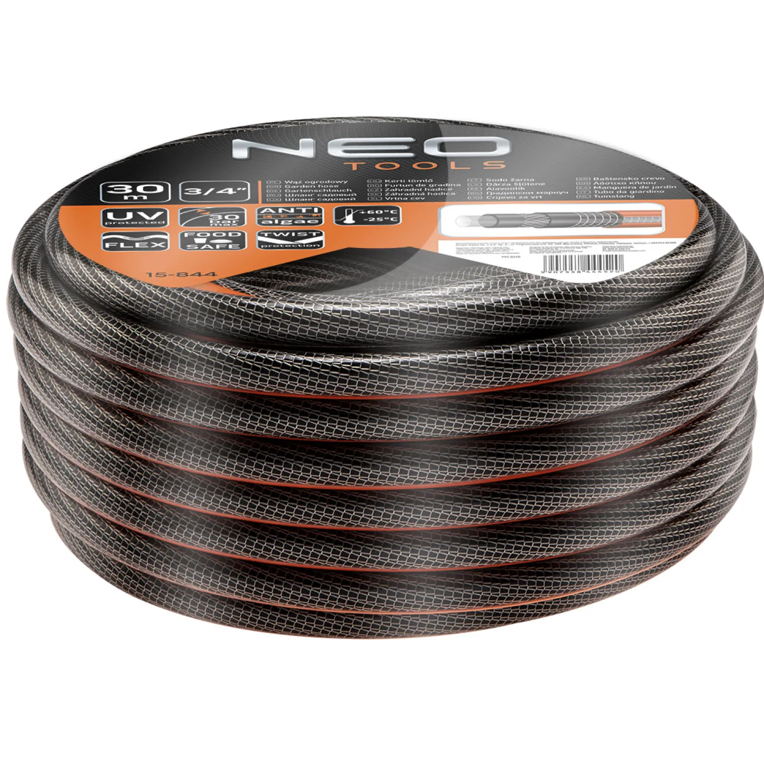 Wąż ogrodowy 3/4" 30m Neo PROFESSIONAL 15-844