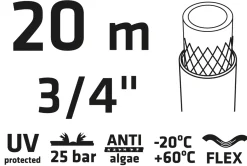 Wąż ogrodowy 20 m, 3/4