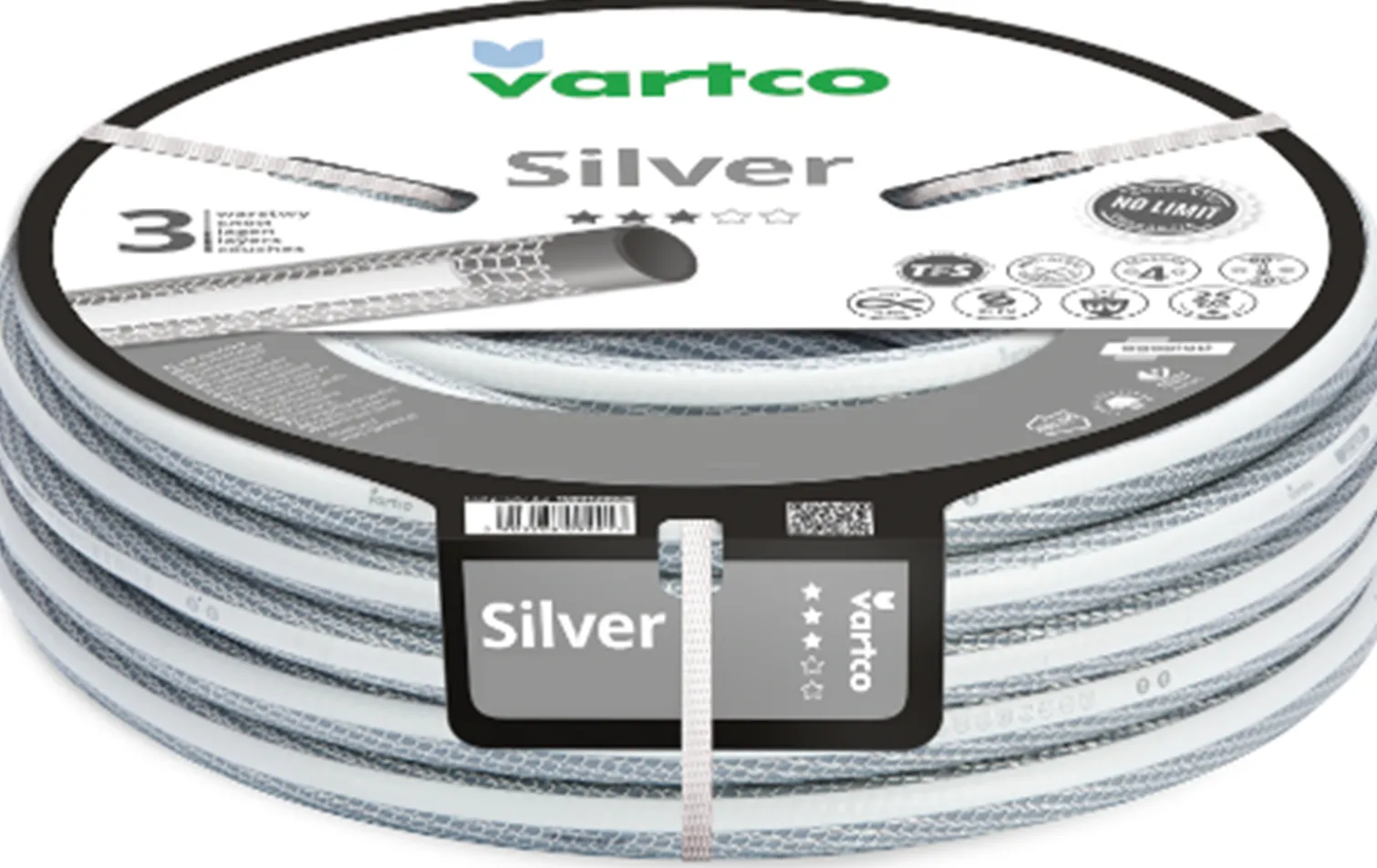 Wąż ogrodowy 1" 20 m 3-warstwowy Vartco SILVER TFS 1009100020