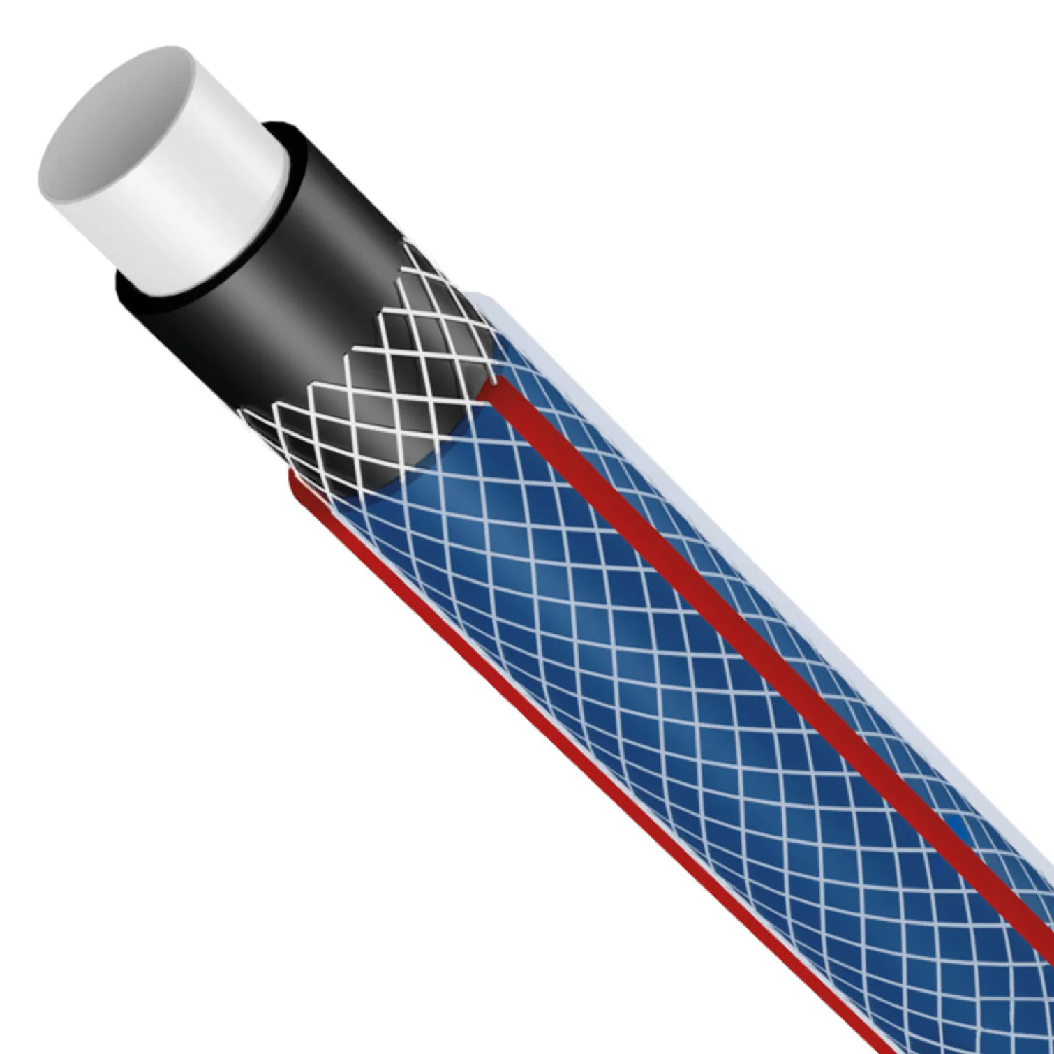 Wąż ogrodowy 1/2" 50 m 4-warstwowy Vartco LIGHT BLUE 1008120050