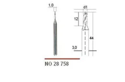 Wysokiej klasy frez wykonany ze stali HM o średnicy 1mm Proxxon PR28758