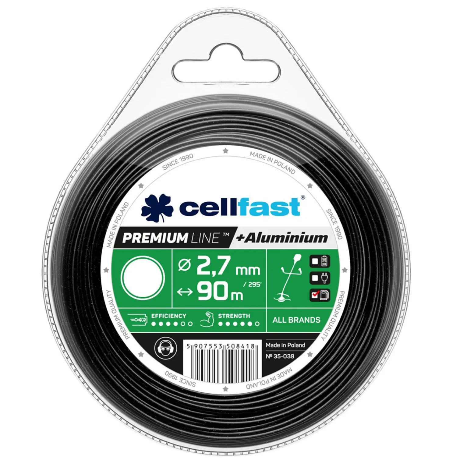 Żyłka tnąca PREMIUM - okrągła 2,7 mm x 90 m /blister/ Cellfast C 35-038