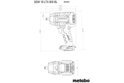 Zakrętarka udarowa Metabo CAS SSW 18 LTX 800 BL