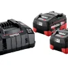 Zestaw: 2 akumulatory LiHD 18 V / 5,5 Ah + ładowarka ASC 145 Metabo 685122000