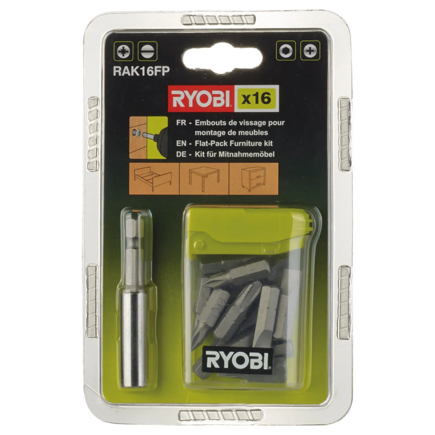 Zestaw bitów (16szt.) Ryobi RAK16FP