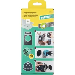 Zestaw do montażu puszek elektrycznych w suchej zabudowie Wolfcraft WF5897000