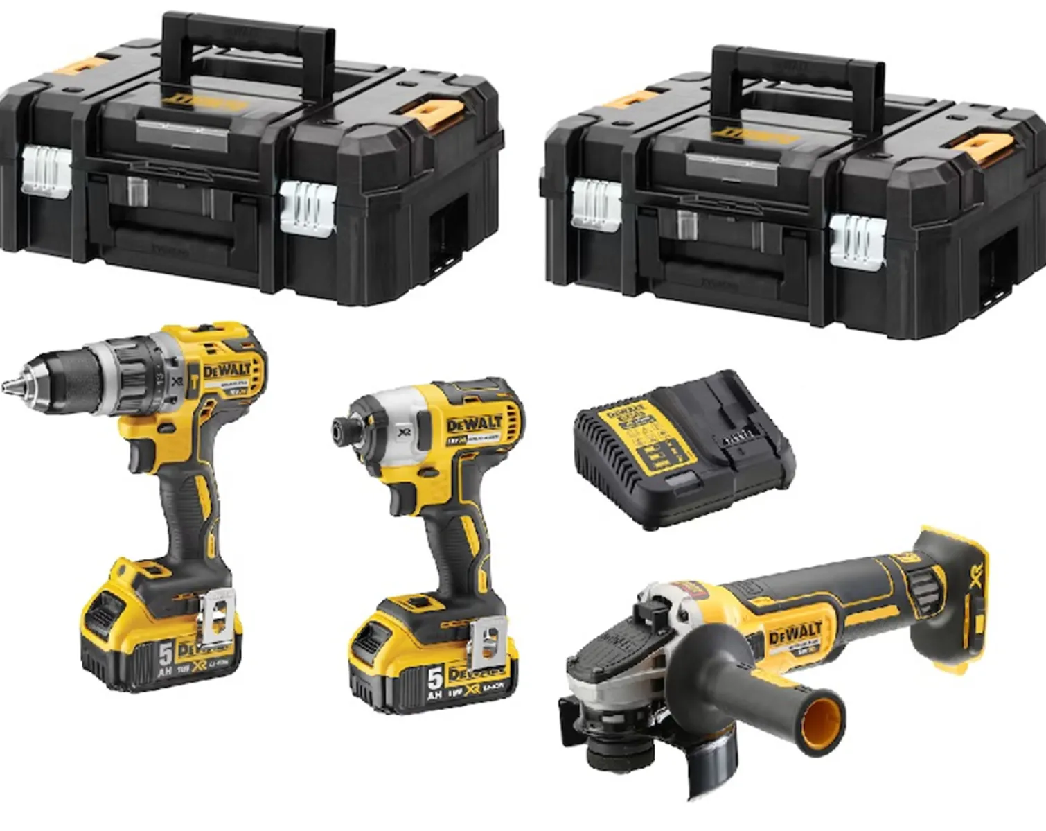 Zestaw elektronarzędzi 18V DeWalt XR DCK384P2T 2x5.0Ah