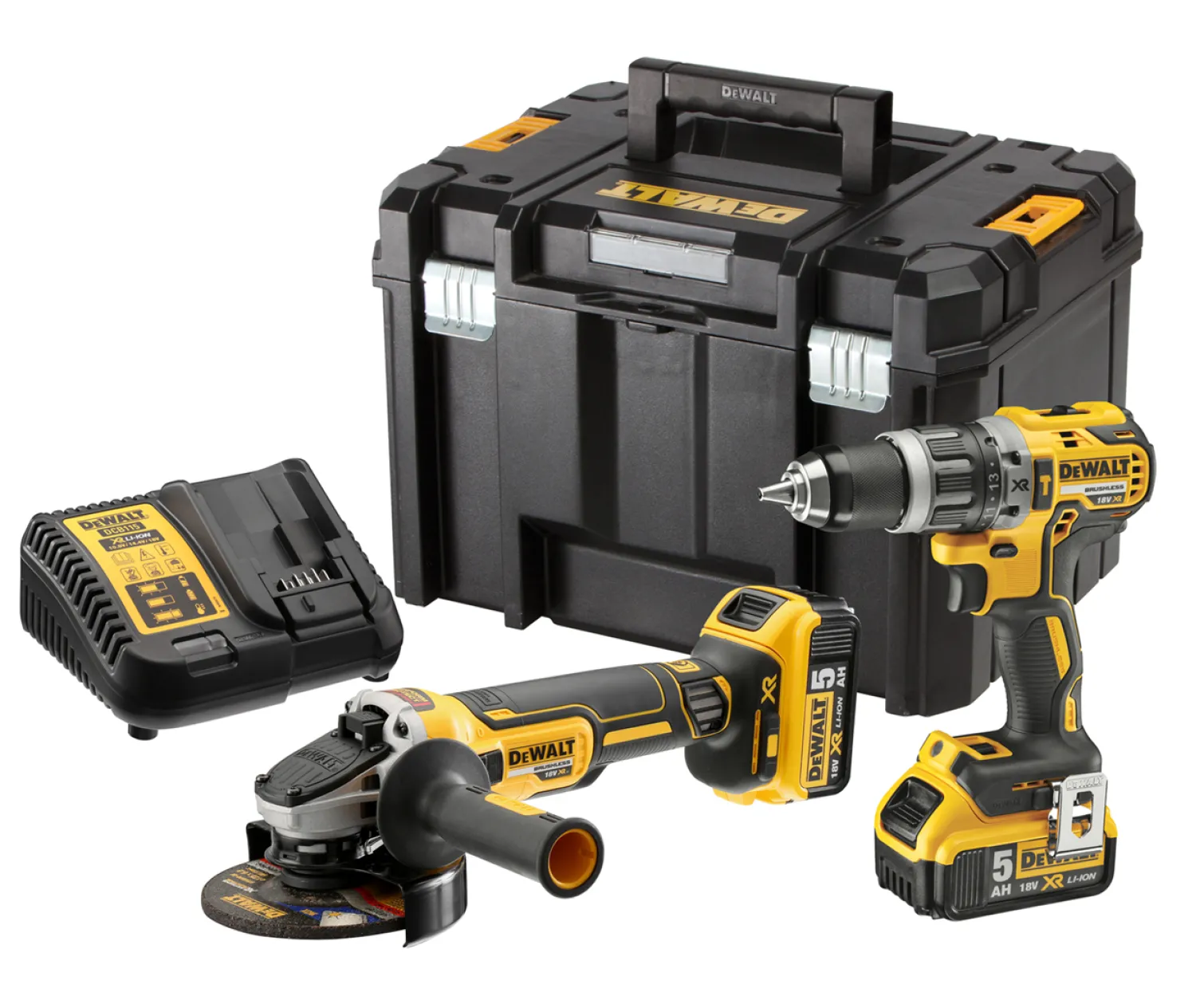 Zestaw elektronarzędzi 18V DeWalt XR DCK2080P2T 2x5.0Ah