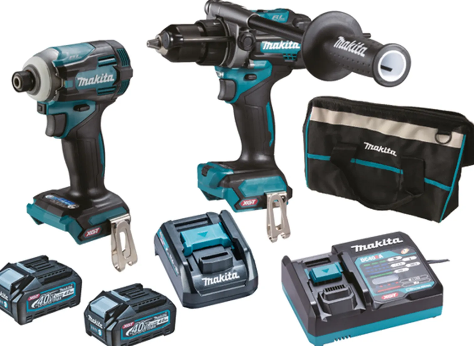Zestaw elektronarzędzi 40V Makita XGT DK0114G201 2x4.0Ah