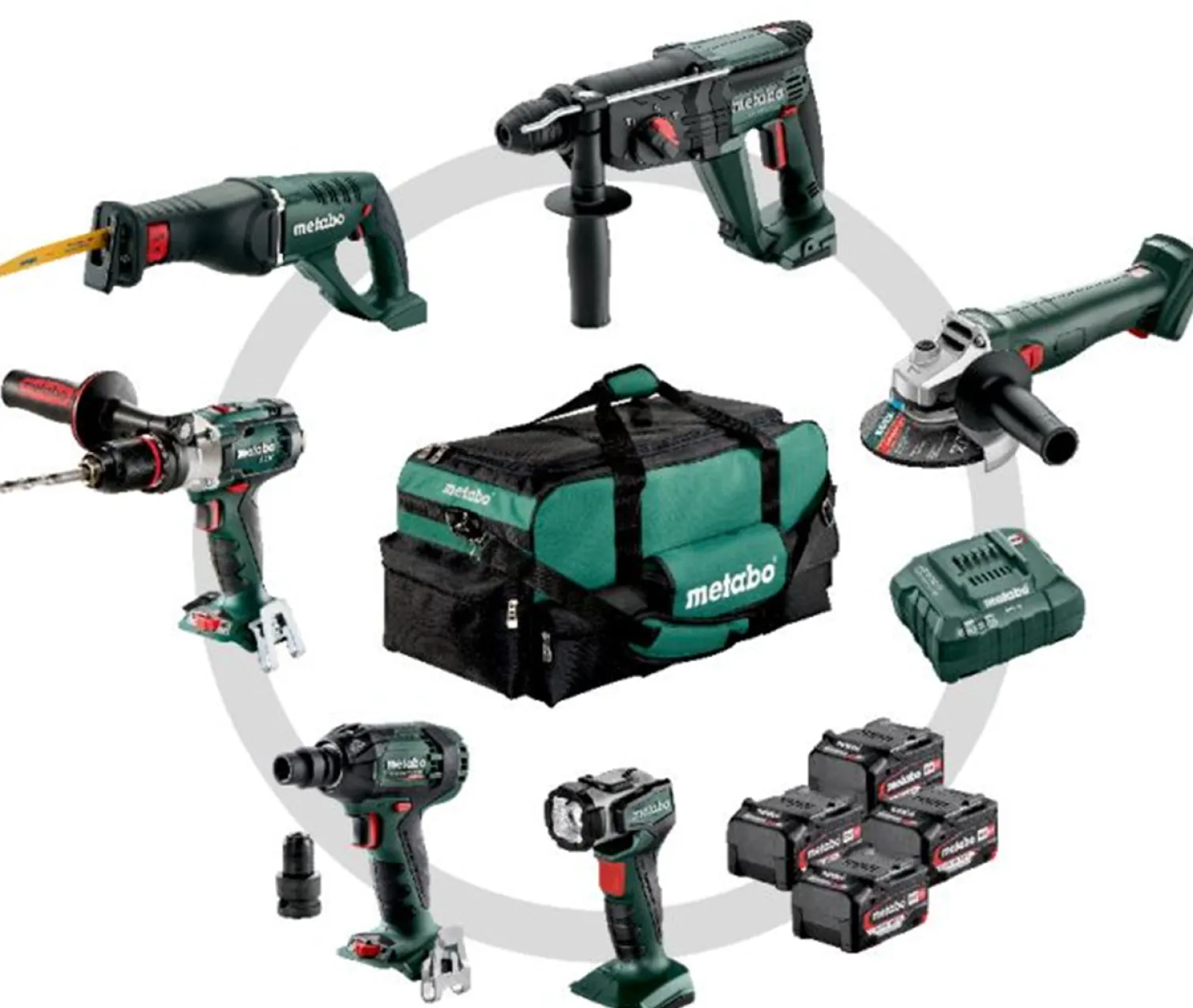 Zestaw elektronarzędzi 18V Metabo CAS Combo Set Construction 6.1 4x4.0Ah