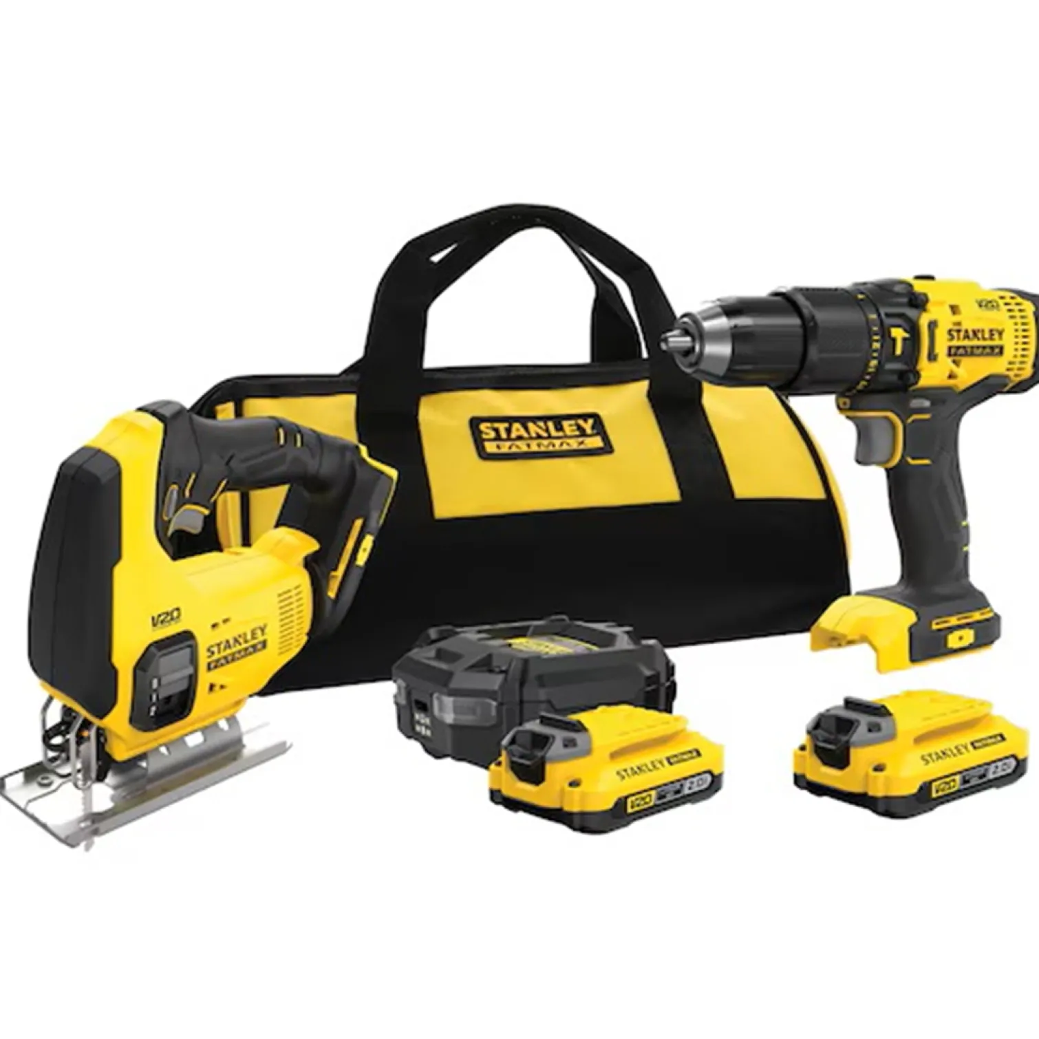 Zestaw elektronarzędzi 18V Stanley FatMax V20 SFMCK212D2S 2x2.0Ah