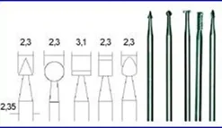 Zestaw frezów ze stali wolframowo - wanadowej O 2,3 i 3,1 mm Proxxon PR28710