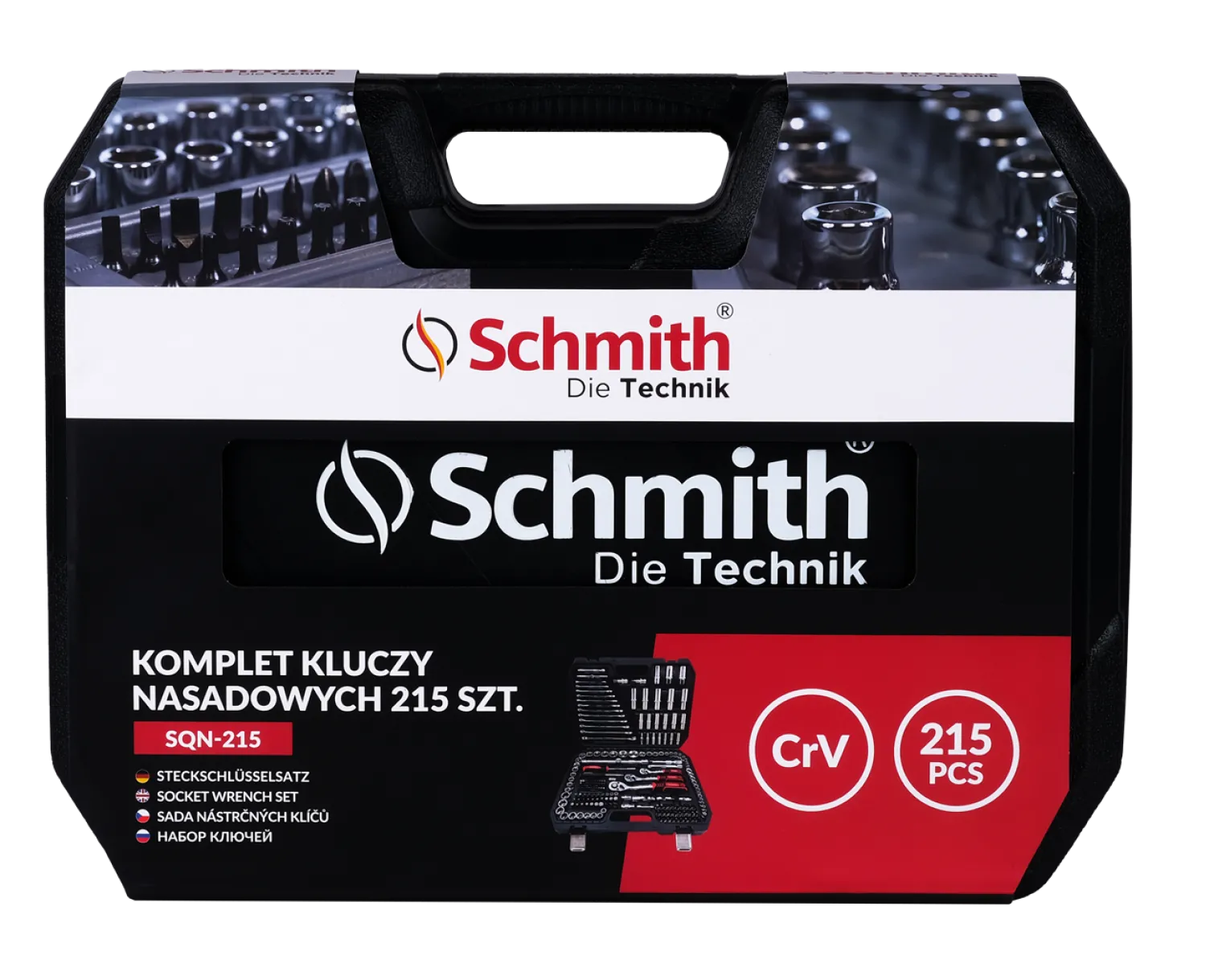 Zestaw kluczy nasadowych 215 szt. Schmith SQN-215