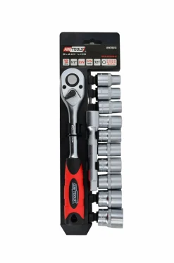 Zestaw kluczy nasadowych 1/2" z grzechotką, 12 elementów Awtools AW39013