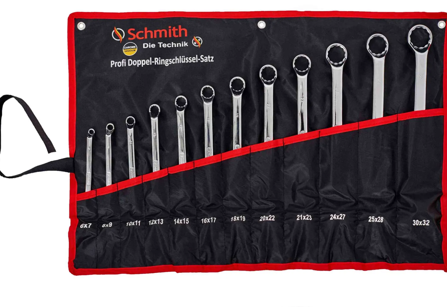 Zestaw kluczy oczkowych odgiętych 12szt. Schmith SQKOO-01