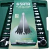Zestaw 12 kluczy płasko-oczkowych z grzechotką Gearwrench Sata 09040