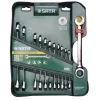Zestaw 12 kluczy płasko-oczkowych z grzechotką Gearwrench Sata 09066