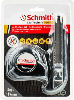 Zestaw - miara 5m z nożem Schmith SQMN-02