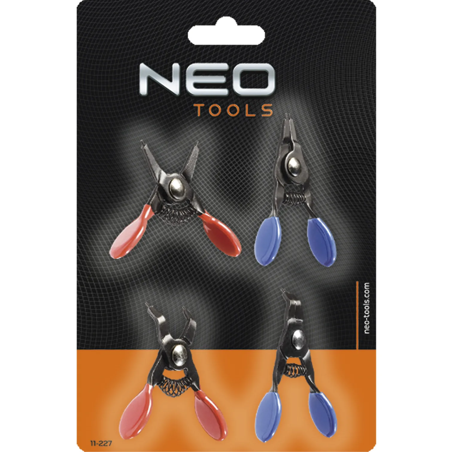 Zestaw mini szczypiec do pierścieni osadczych, 4szt. Neo 11-227
