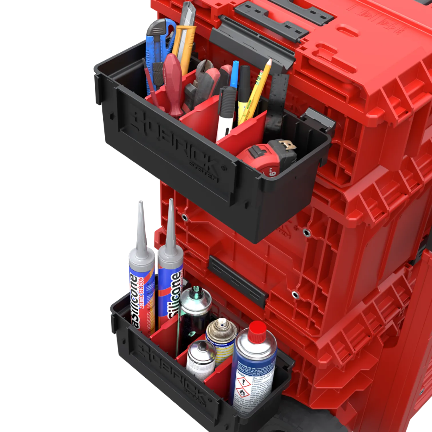 Zestaw modułowych pojemników Qbrick System Custom Deep Modular Bin Set