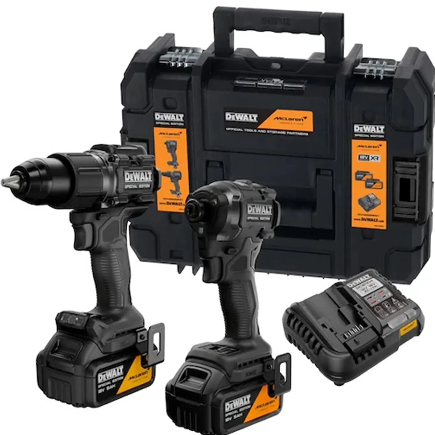Zestaw narzędzi akumulatorowych 18V DeWalt McLaren F1 DCK2222MP2T 2x5.0Ah