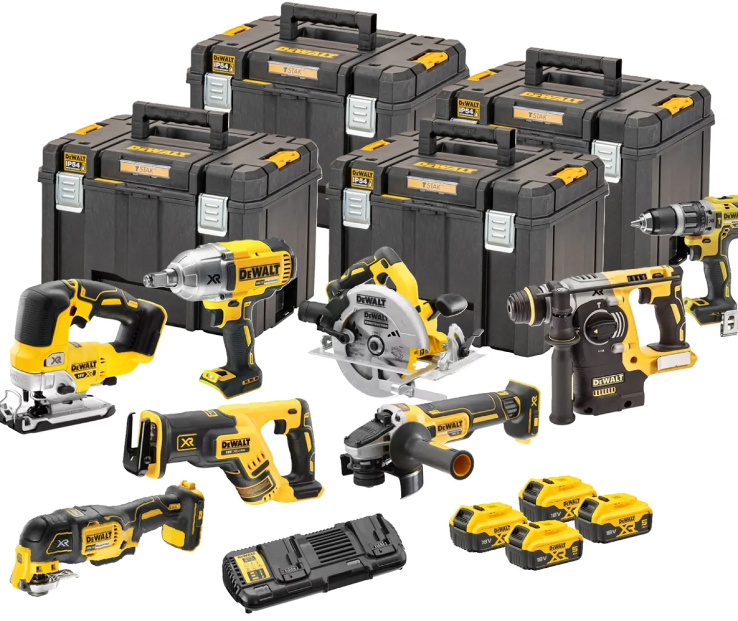 Zestaw narzędzi akumulatorowych 18V DeWalt DCK865P4T 4x5.0Ah