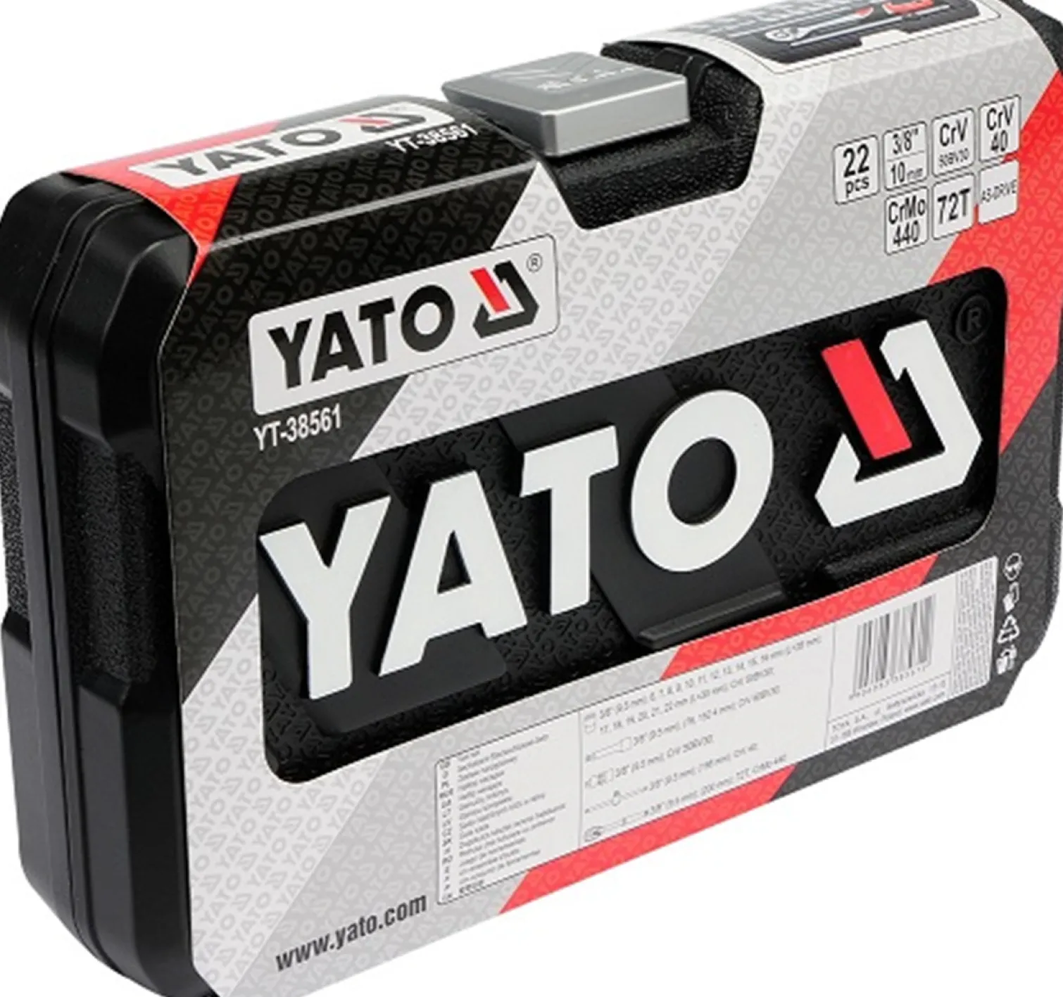 Zestaw narzędziowy 3/8'', 22szt. Yato YT-38561