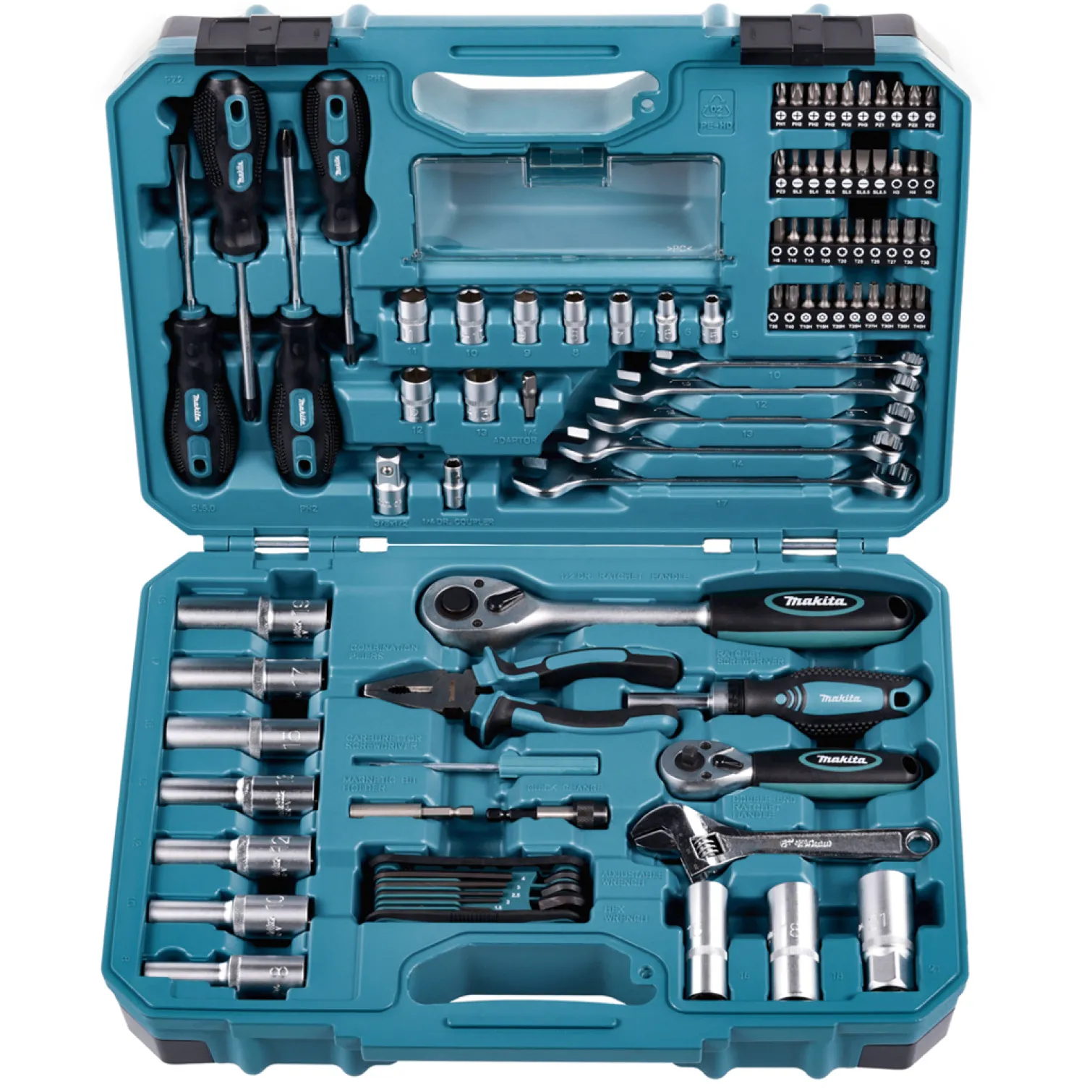 Zestaw narzędzi ręcznych, 87 elementów Makita E-08458