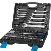 Zestaw nasadek 1/2, 1/4" i kluczy płasko-oczkowych 8-22mm, 82szt. Mega 58082