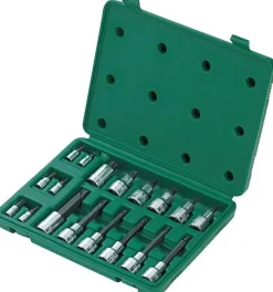 Zestaw 18 nasadek trzpieniowych typu Bit Torx 1/4" i 1/2" Sata ST09052SJ