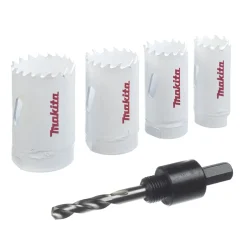 Zestaw otwornic 22, 25, 29, 32 mm + adapter + wiertło prowadzące Makita D-33641