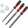Zestaw pilników do metalu 200mm 3szt płaski, półokr, okrągły Dedra 06C006