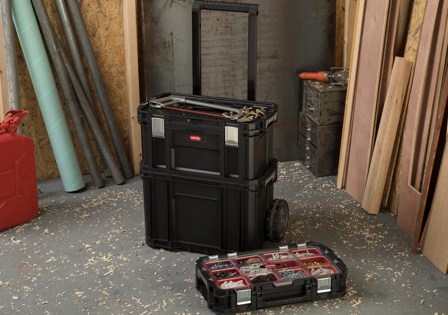 Zestaw skrzynek Rolling System Keter Connect