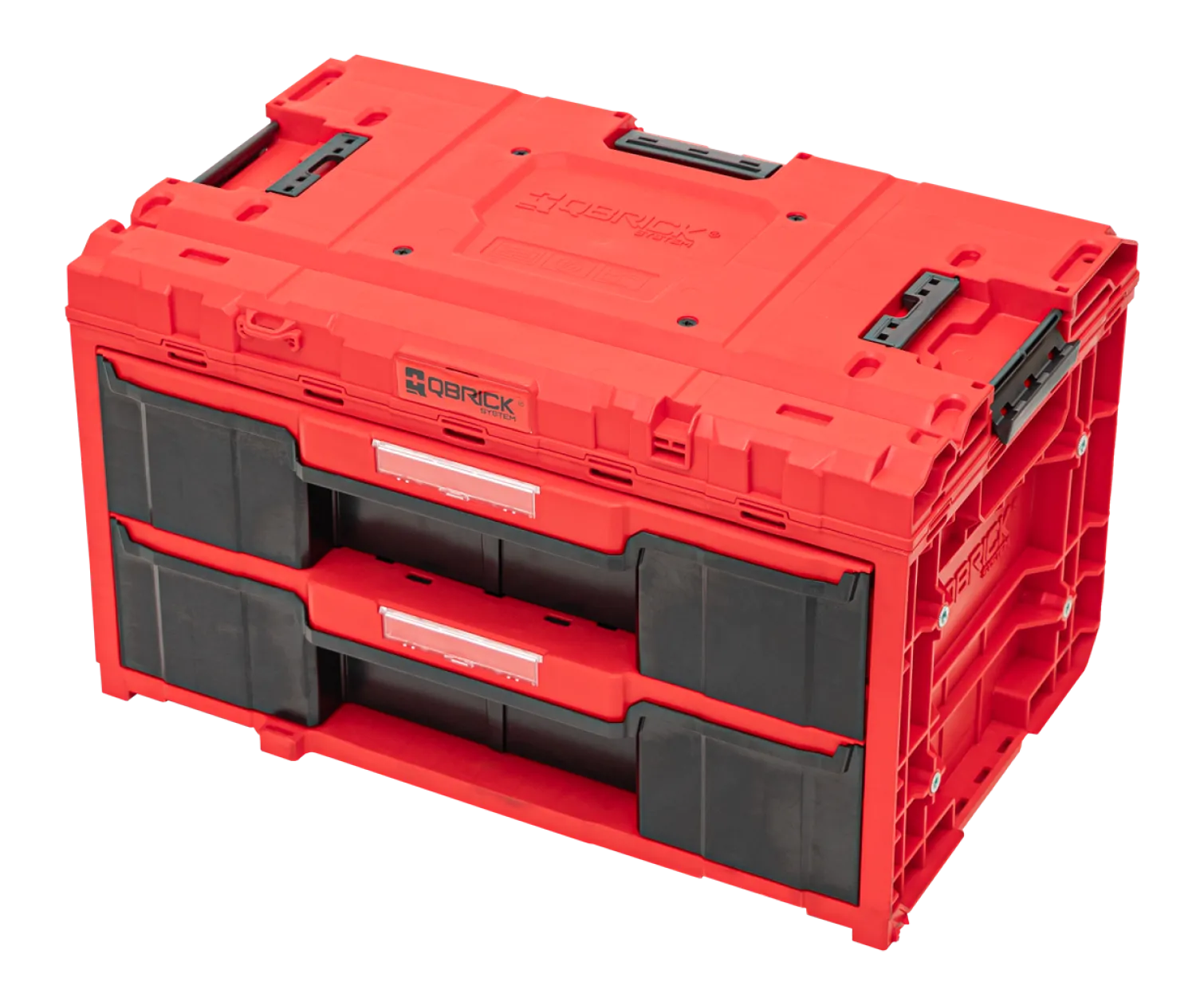 Zestaw szuflad na platformie kołowej Qbrick System ONE 2.0 WORKSHOP DRAWERS SET nr 7 RED Ultra HD Custom