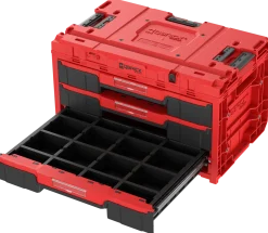 Zestaw szuflad na platformie kołowej Qbrick System ONE 2.0 WORKSHOP DRAWERS SET nr 5 RED Ultra HD Custom