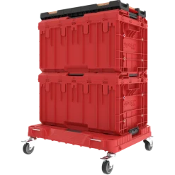 Zestaw szuflad na platformie kołowej Qbrick System ONE 2.0 WORKSHOP DRAWERS SET nr 5 RED Ultra HD Custom