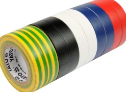 Zestaw taśm elektroizolacyjnych 19 mm x 20 m mix 10 sztuk Yato YT-8173