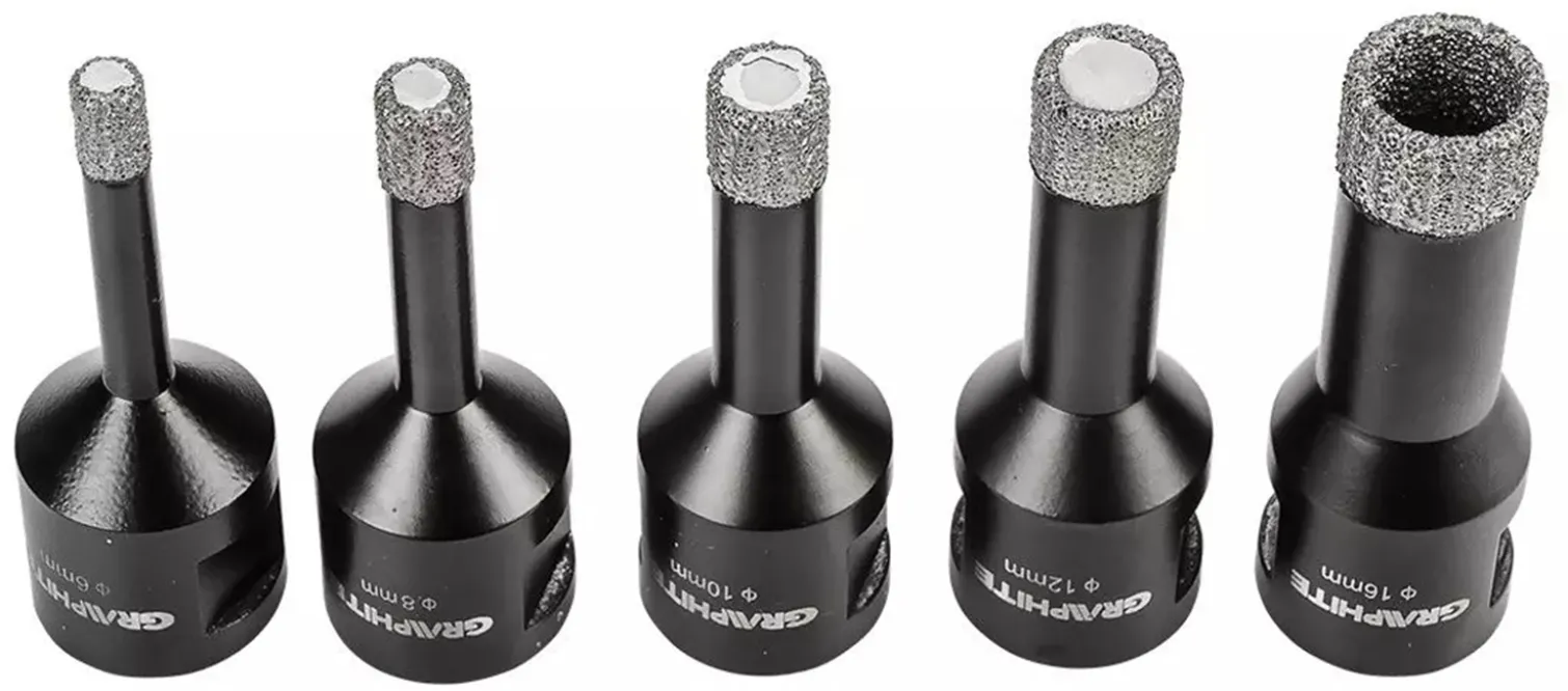 Zestaw 5 wierteł diamentowych Graphite 55H319