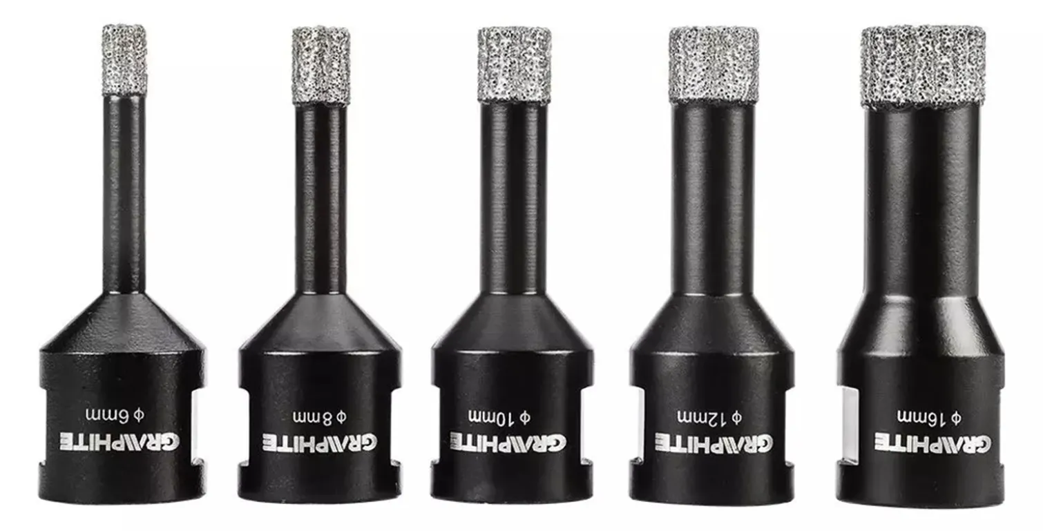Zestaw 5 wierteł diamentowych Graphite 55H319