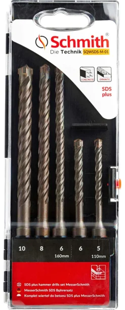 Zestaw wierteł do betonu SDS PLUS 5-6*110mm Schmith SQWSDS-M-01