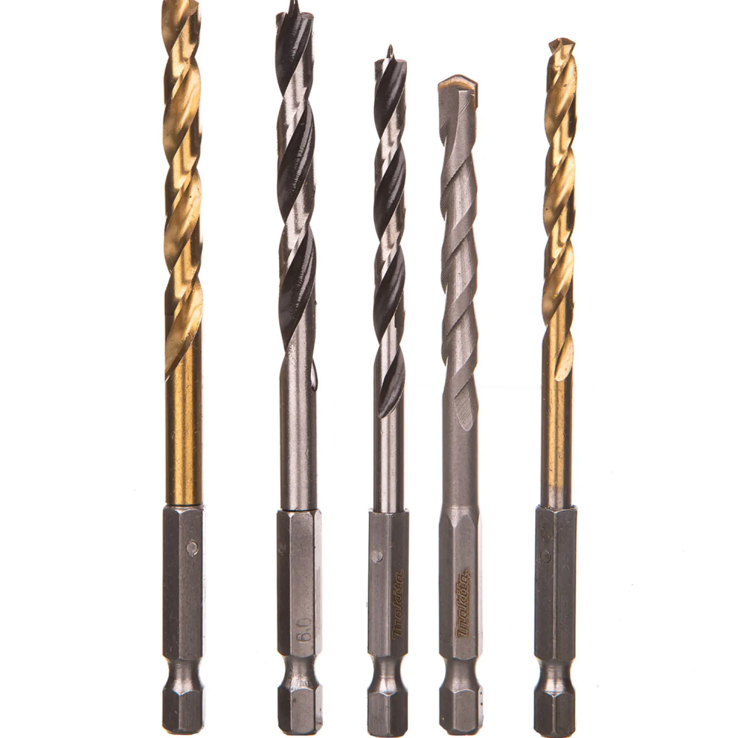 Zestaw wierteł Economy uchwyt narzędziowy 1/4" 5 sztuk Makita D-23759