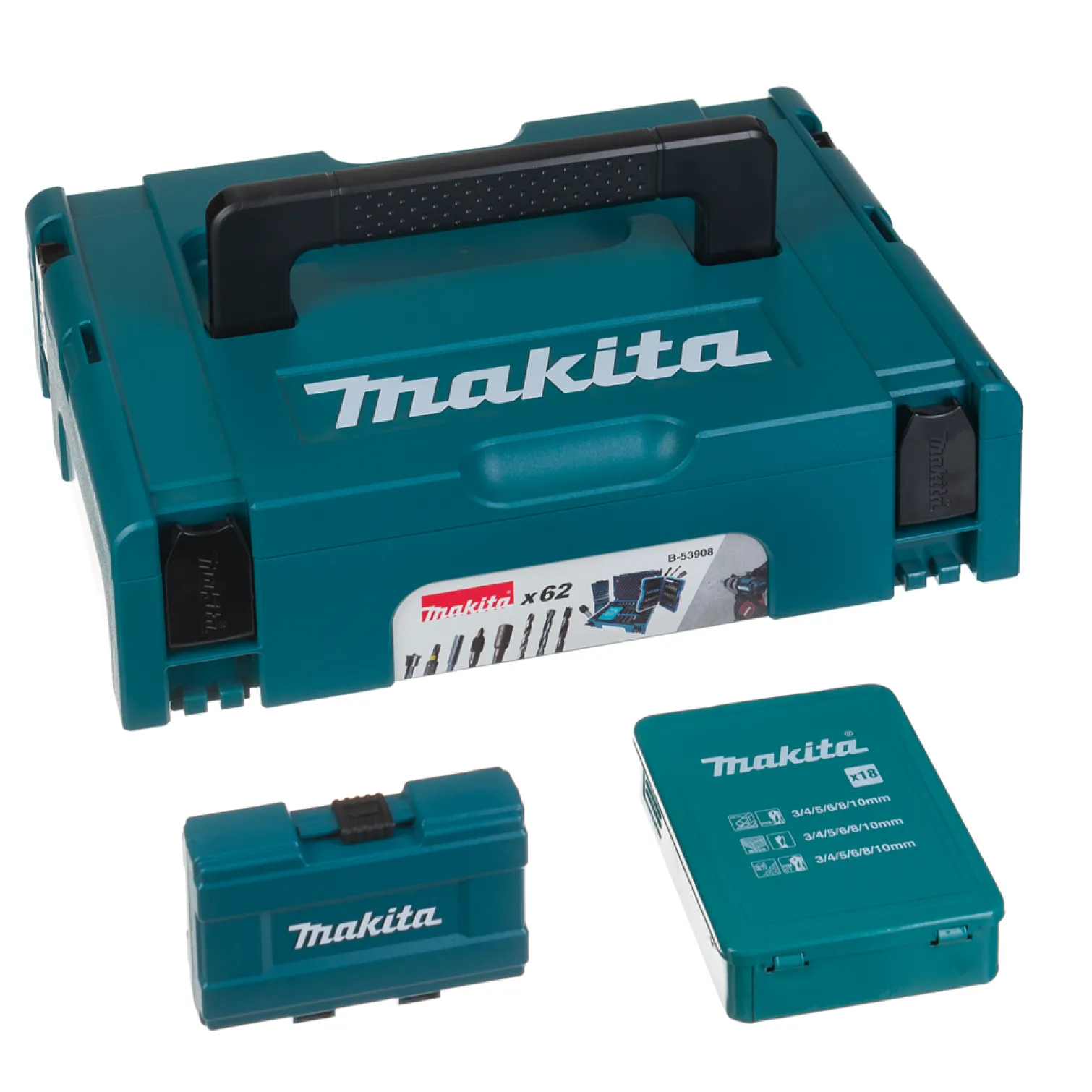 Zestaw wierteł i bitów 62szt. Makita B-53908