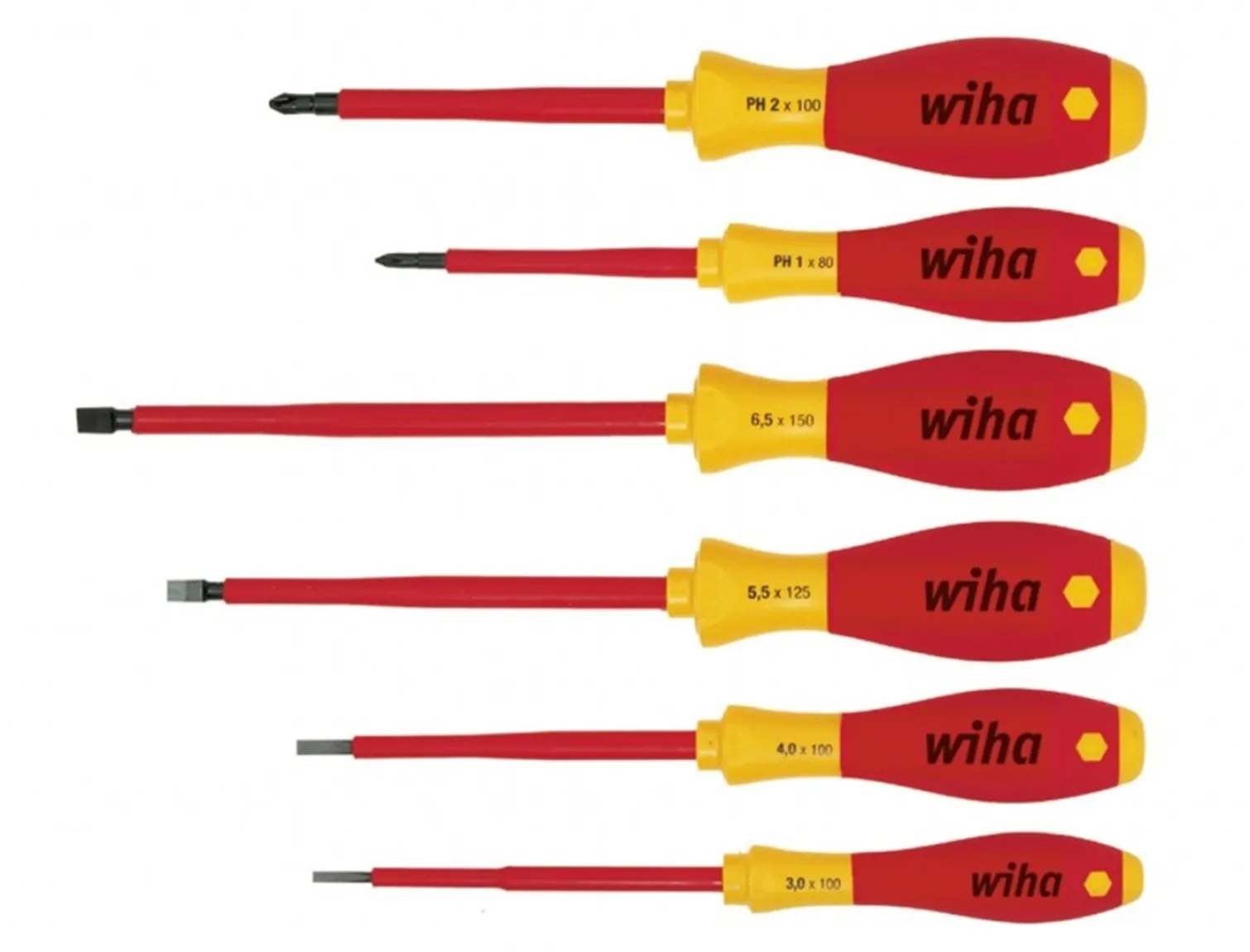 Zestaw wkrętaków SoftFinish electric 6szt. Wiha 320NK6
