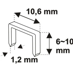 Zszywacz młotkowy 6-10mm Dedra 11Z004